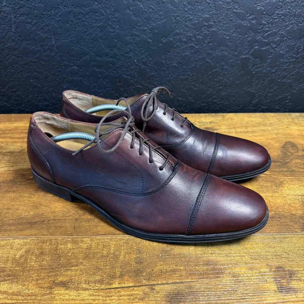 Cole Haan Madison Cap Toe C11975 Brown Leather Oxford Mens 11.5 M
